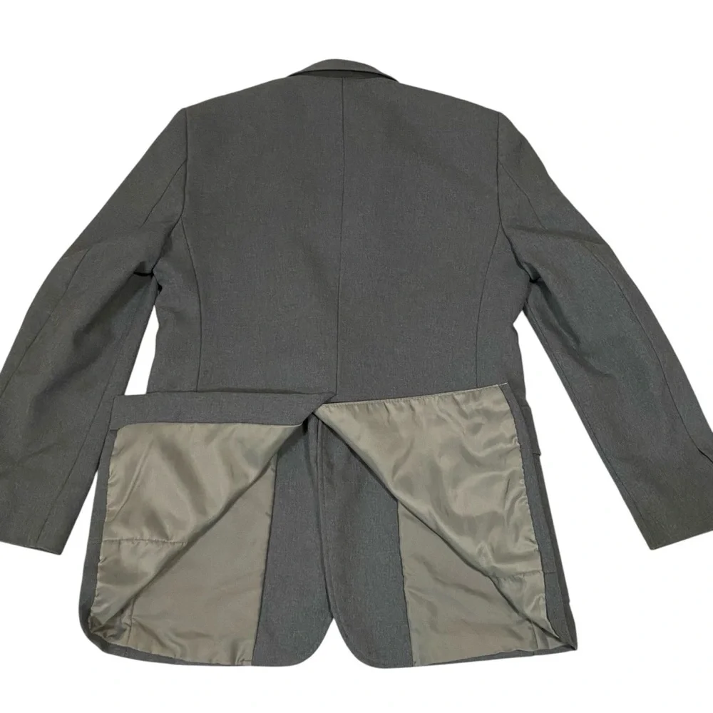 VGT Haggar Men's Blazer Jacket Sport Suit Front Buttons/Pockets Grey 40